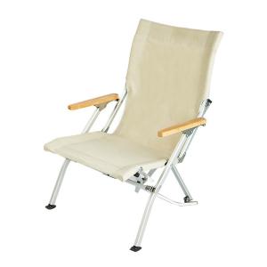 Wholesale Portable Compact Folding High Back Fur Seal Recliner Chair 1680D Aluminum Bamboo Armrest from china suppliers