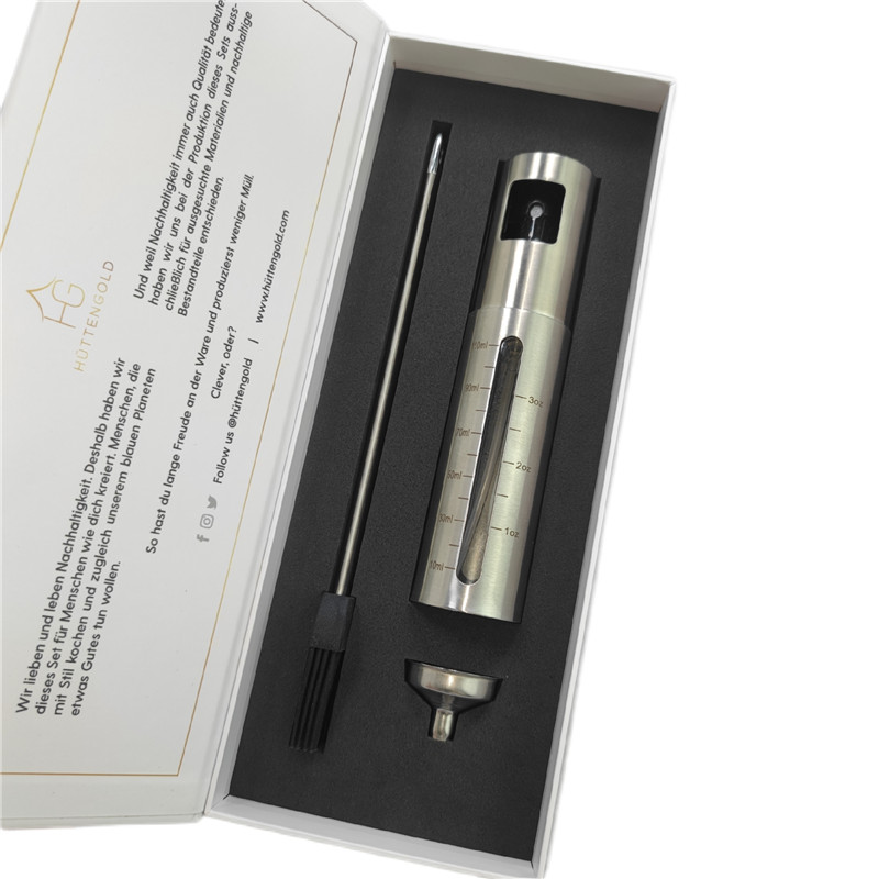 Custom Stainless Steel Oil Vinegar Pump Sprayer Bottle Packaging Gift Boxes for Bottles