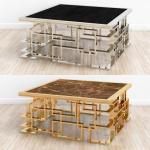 Marble Glass Top Gold Round Coffee Table With Storage Strike Deisgn