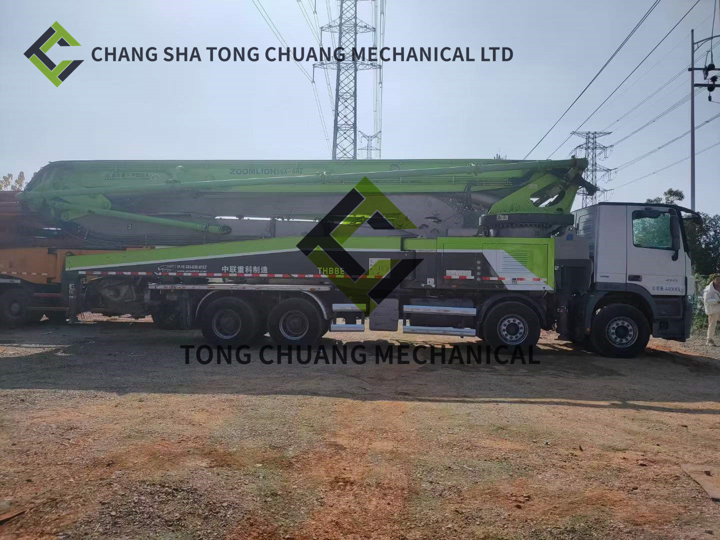 Zoomlion ZLJ5440THBBF 56X-6 RZ Mercedes Benz Used Concrete Pump Truck Four Axle 56M