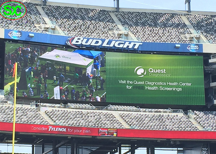 SMD 1R1G1B Large Football Stadium LED Display P10 for Advertising