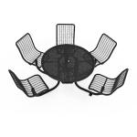 86.92L 34.4H Inches Outdoor Dining Table And Bench Set