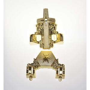 Wholesale Star Design Coffin Ornaments Fitting 12# In Gold Finishing Casket Corner from china suppliers
