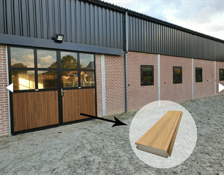 Coffee Wood Texture Surface Co-Extrusion Paddock Panel Board for Easy Click Installation