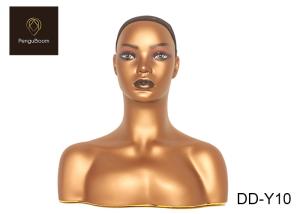 Wholesale 16.54 Inch Height PVC African American Mannequin Head With Shoulders female from china suppliers