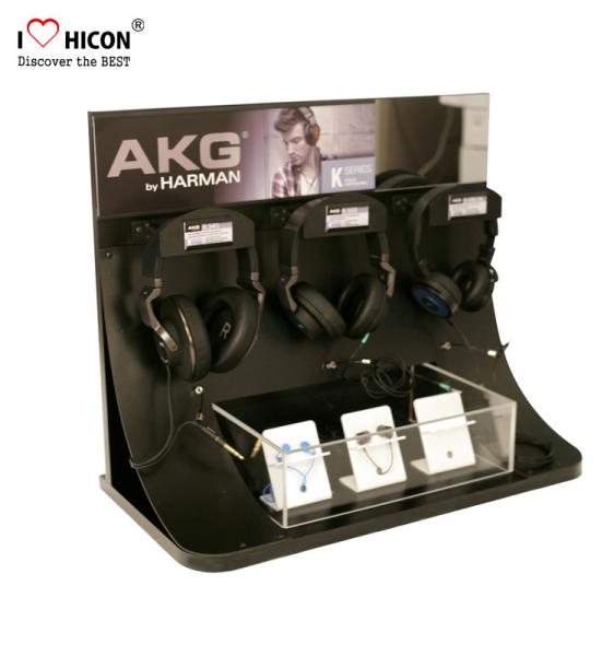 Custom Logo Accessories Display Stand Acrylic Headphone Earbud Display Stand