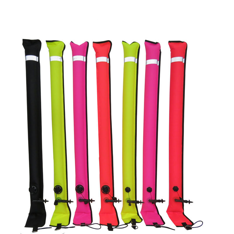 Length 1.8m TUP Scuba Diving Accessories Surface Marker Buoy With Release Valve