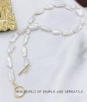Baroque Pearl Coin Portrait Pendant Necklace for Women Vintage Link Chain