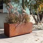 Outdoor Round Flower Planter Pots Corten Steel 2mm Or Customized