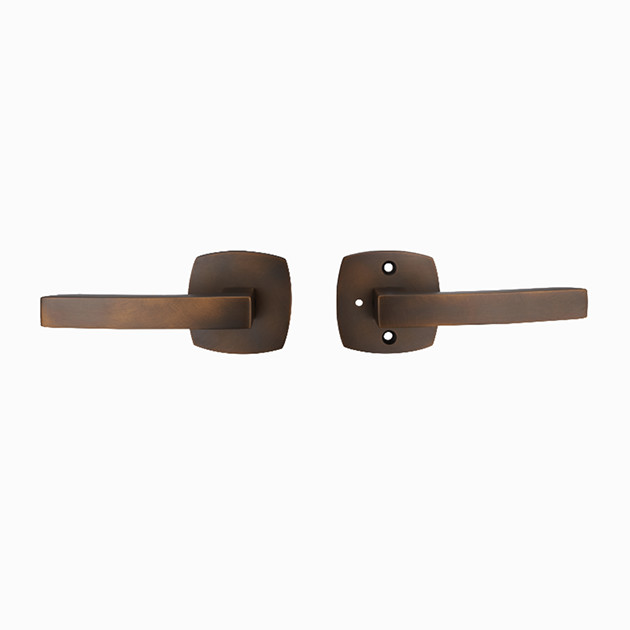 Amertop Door Handle Lever with New Design for Home Bedroom or Bathroom Privacy in Brass