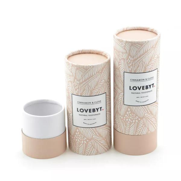 Toothpaste Cylinder Tube Packaging Printing Round Packaging Boxes for Cosmetic