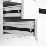 Two Glass Door Filing Cabinet With Drawers Gray Color Office Filing Cabinet
