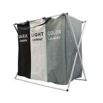 Multiscene Sortable Dirty Clothes Organizer , Ultralight 3 Basket Laundry Hamper