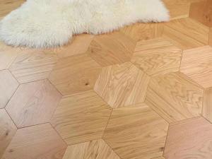 Wholesale Hexagon Wood Tiles Flooring; Hexagon Oak Parquet Flooring, 89002-A from china suppliers