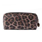 Portable Women Leopard PU Leather Travel Makeup Bag