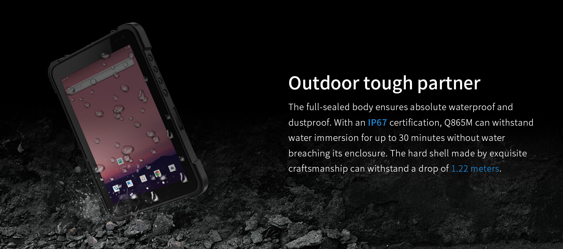 Private Mold 8 Inch Rugged Tablet with 5G LTE Long Battery Life Android 11 Octa Core NFC