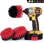 4pcs Nylon PP Drill Cleaning Brush Set Wheel Cleaning Brush