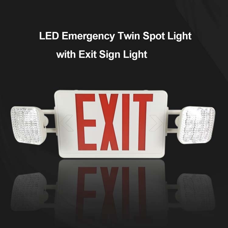 5 Hours RED Green LED Twin Spot Emergency Light