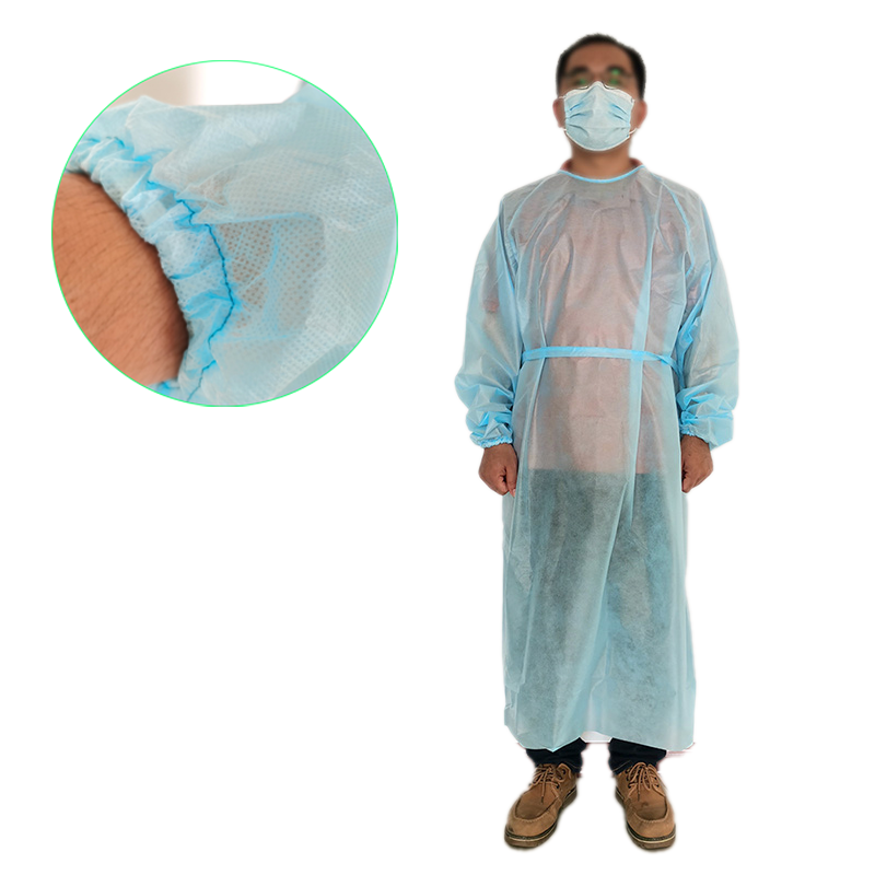 Non Woven Pp Pe Coated Yellow Disposable Surgical Gown For Doctors