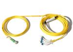 Custom Fiber Optic Y Cable Twisted Connectors 2.0 / 3.0 mm Yellow Jacket