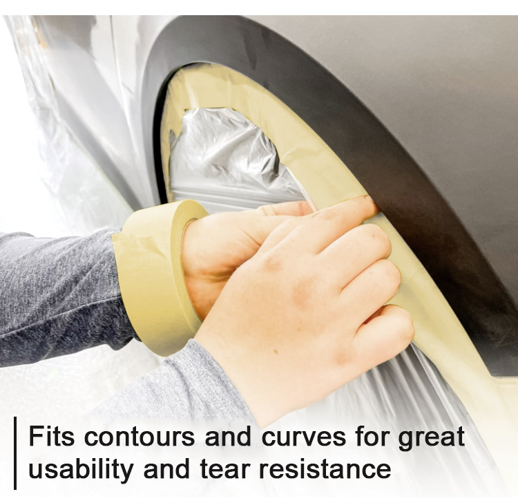 High Temperature Automotive Pre Painters Masking Tape For Car Painting Anti UV