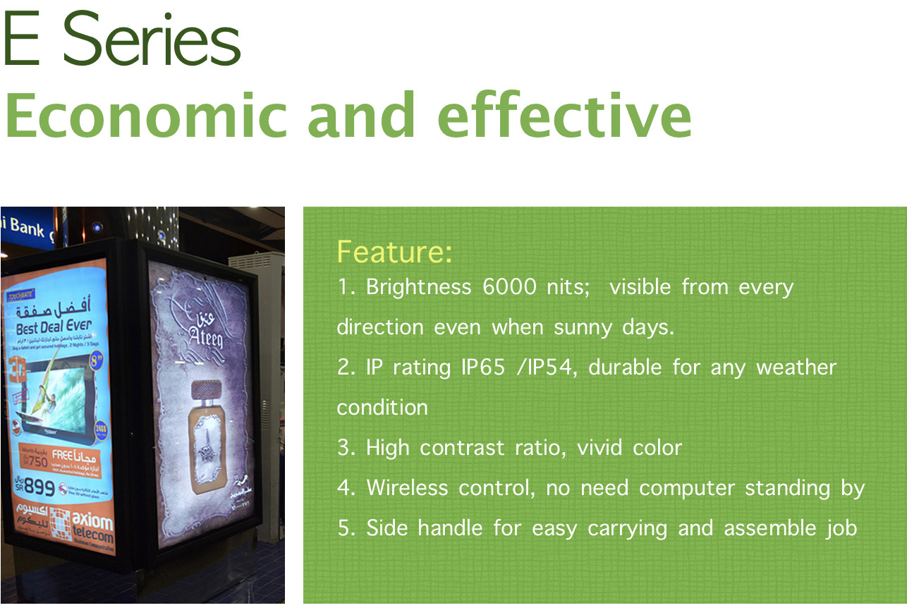 Outdoor Led Advertising Display E Series 10mm High Definition Waterproof Full Color Module Resolution 32x16