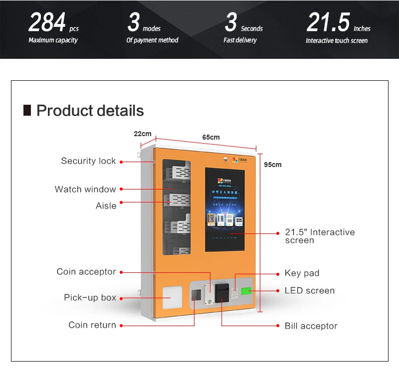 Chewing Gum Condom Wall Mounted Mini Vending Machine can With Coin Acceptor