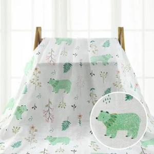 Wholesale Thin Muslin Swaddle Blankets 100 Percent Cotton Plain / Seersucker 98x74 Mesh from china suppliers