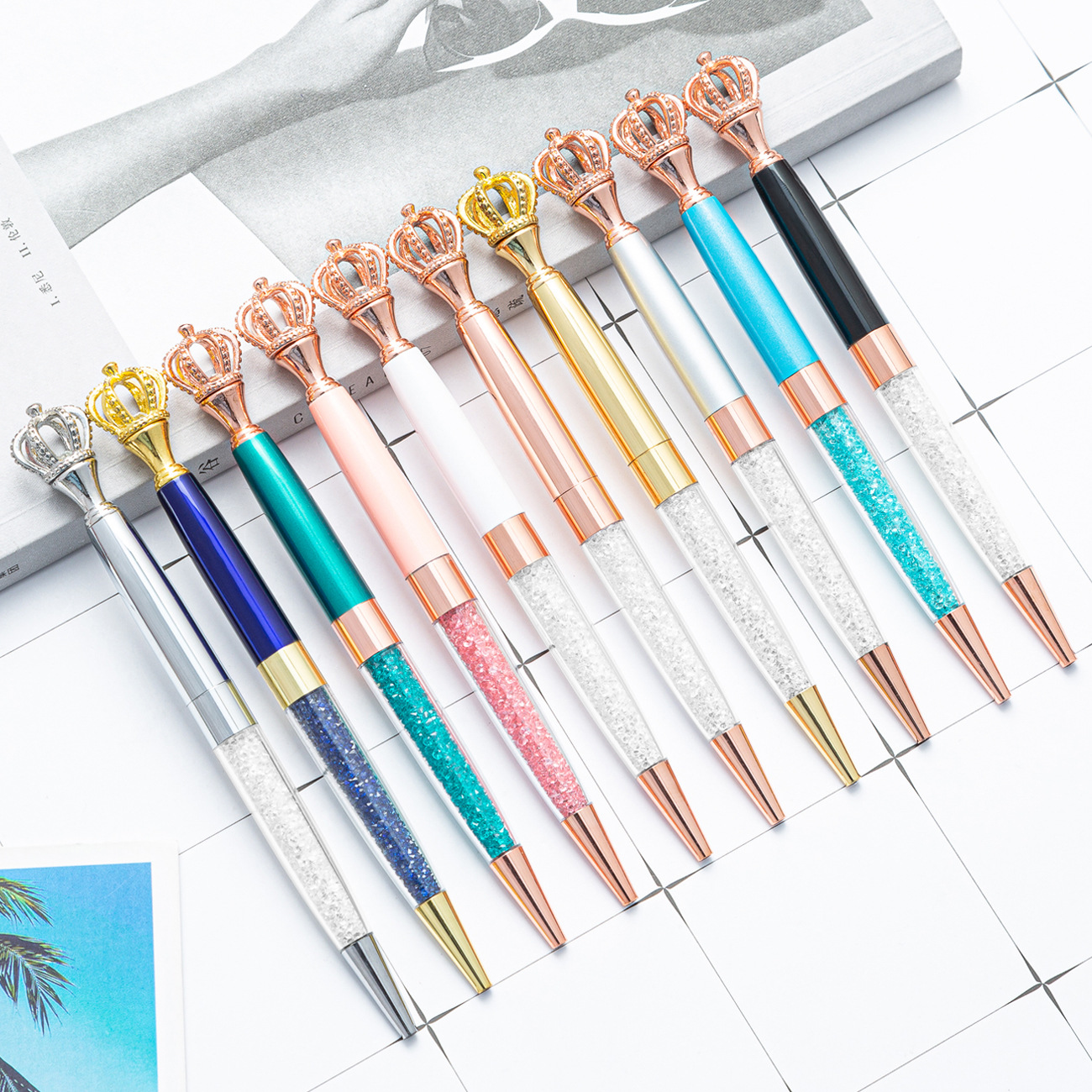 NO Erasable Style Crown Metal Pen with Custom Logo and Heat Sensitive Erasable Ink