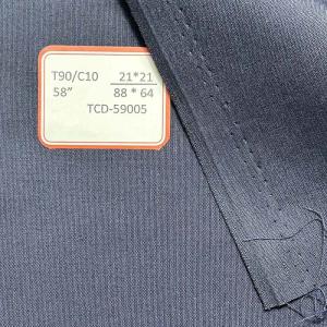 Wholesale 21S Polyester Cotton Plain Weave T90/C10 88*64 Dyed Garment Fabric from china suppliers