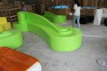 Lightweight Fiberglass Table Chairs For Shopping Mall Gardening Fiberglass