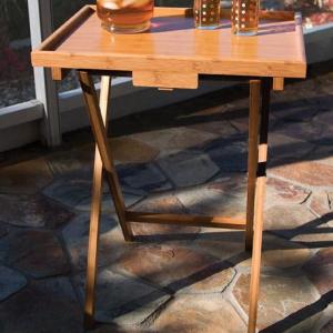 Wholesale hot sale single folding bamboo tray table from china suppliers
