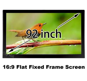 Wholesale Brilliant Picture 92&quot; Flat Fixed Frame Cinema Projection Screen 16:9 Format Support 4K from china suppliers