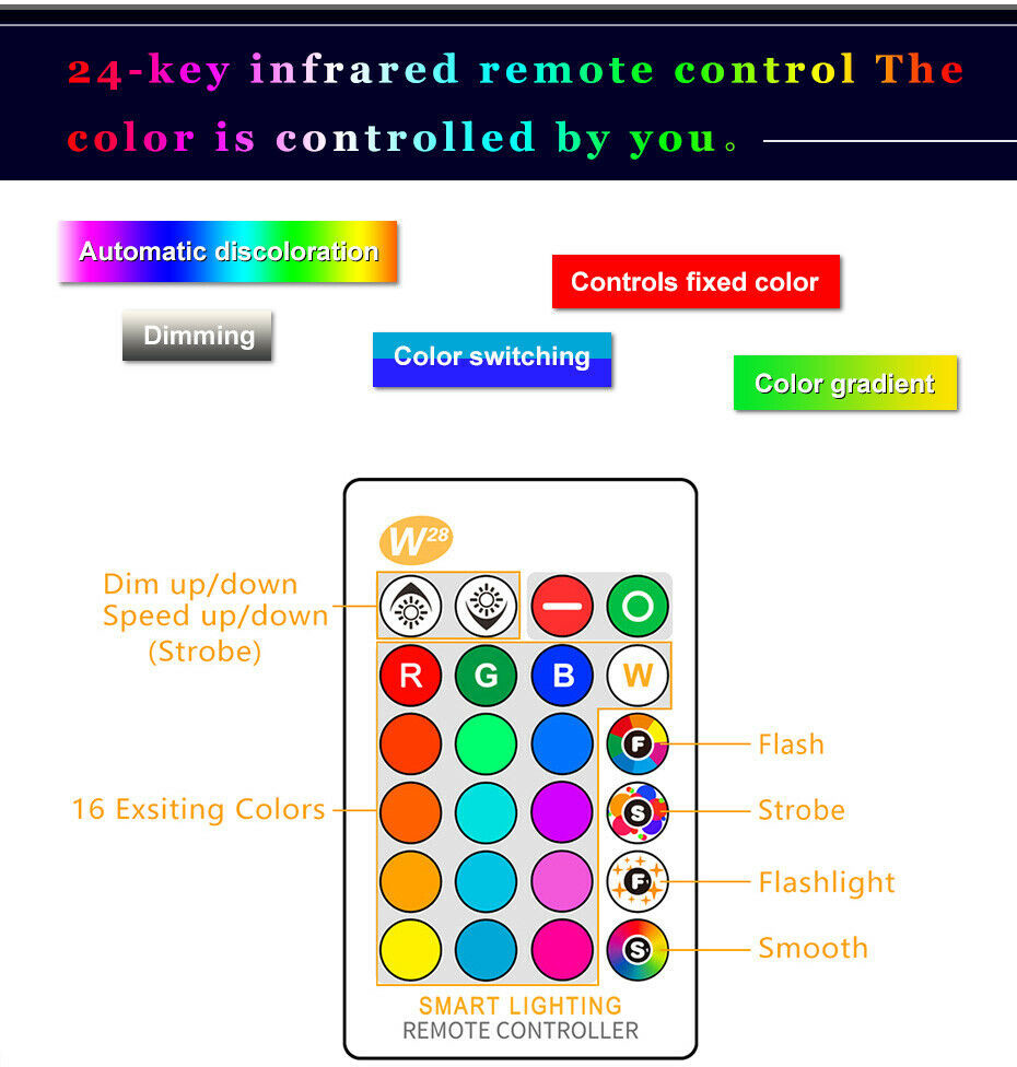 Home Smart Wifi LED Bulb 15W E27/B22 RGB Wireless Light Bulbs