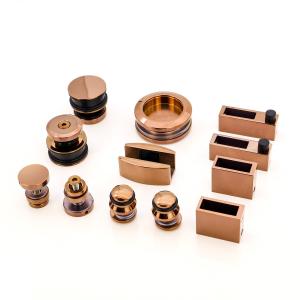 Wholesale Single Glass Shower Door Stainless Steel 304 Sliding Barn Door Hardware Kit in Gold Finish from china suppliers