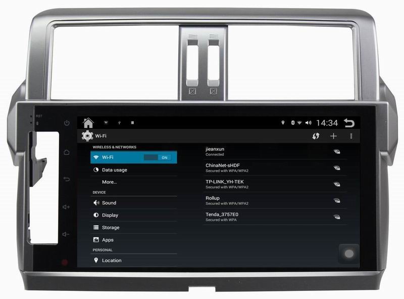 Ouchuangbo in dash dvd multimedia pure android 4.4 for Toyota Prado 2014 with gps AUX 3g wifi BT