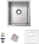 17'' X 19'' Undermount Stainless Steel Kitchen Sink Bar Or Prep Square Shape