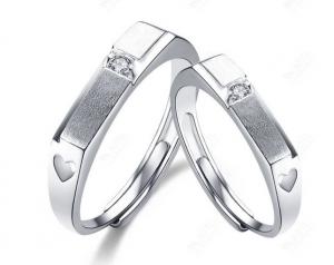 Wholesale High quality 925 sterling silver rings diamond couple rings from china suppliers