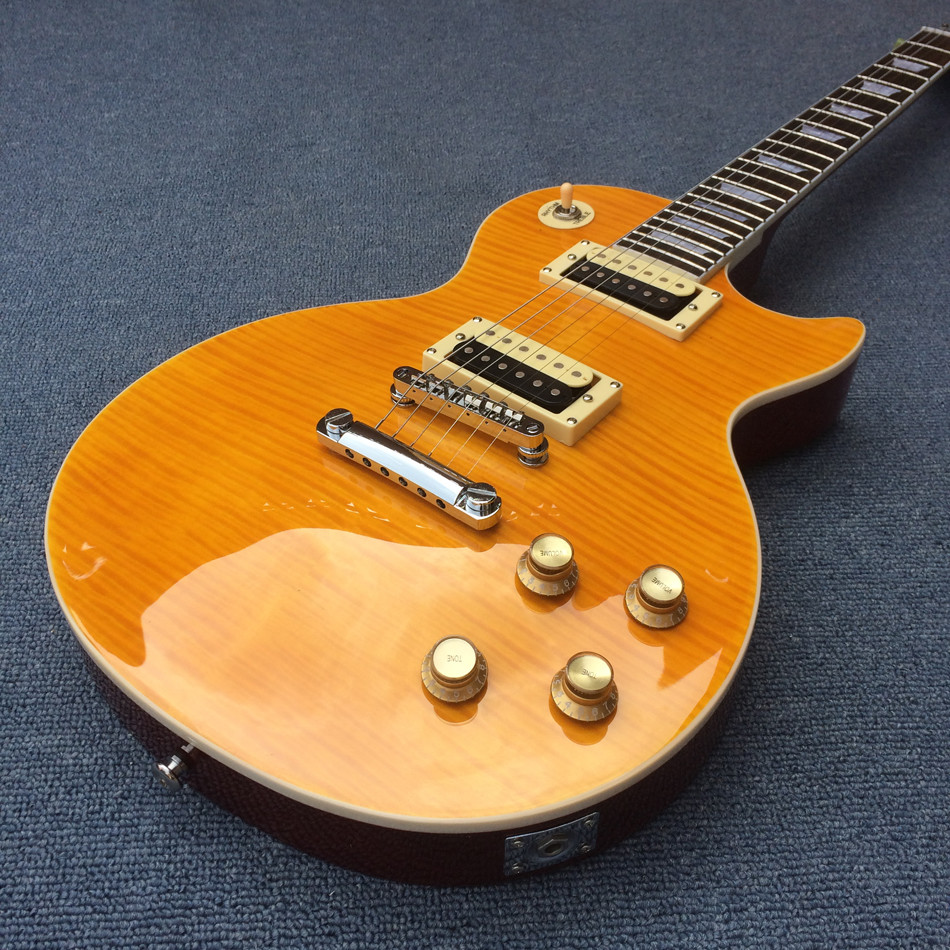 High quality Slash Signature lp guitar,tiger flame maple LP electric guitar,Solid mahogany LP slash guitaar