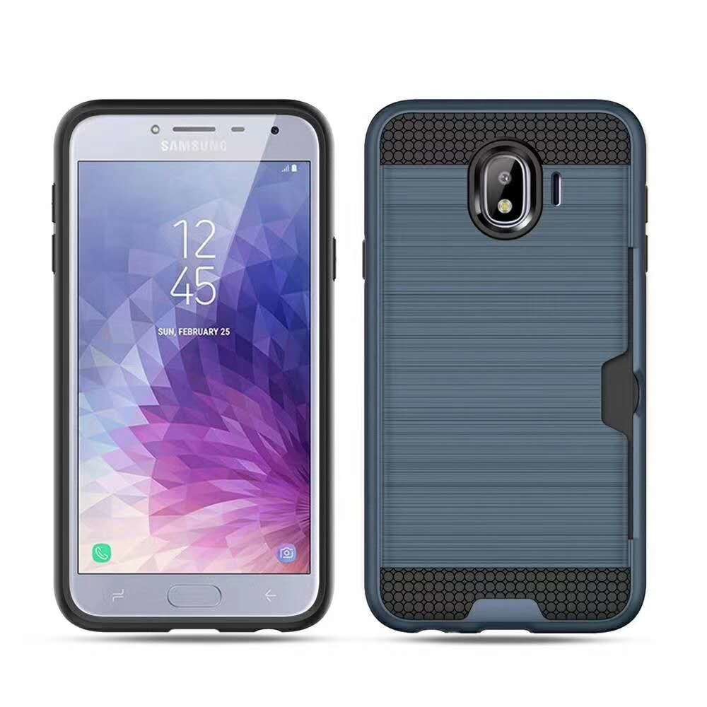 Colorful Metal Brushed with Side Card Pocket Function Protective Shell For LG V10 V20 K8 2018 Q8 Q7+ LV3 2018 G710 X5