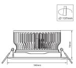 Eco Friendly Cooling Fin 18W, 2700K - 6500K, 50 / 60HZ LED Ceiling Lamp For