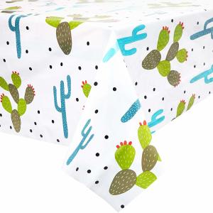 Wholesale Cactus Desert Design Disposable Plastic Table Covers For Home / Restaurants from china suppliers