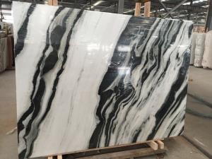 Wholesale Black Vein Natural Marble Tile For Wall / Water Jet Design Grade A Quality from china suppliers