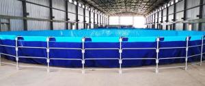 Wholesale 50000L Foldable PVC Tarpaulin Fish Farming Tank Fish Pond Plastic Tank Outdoor Fish Pond from china suppliers