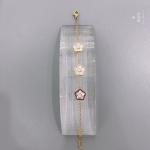 CE Engagement Stainless Steel Jewelry Set White Fritillary Plum Necklace