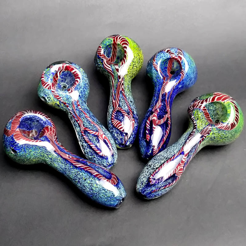 Lightest 3.9 Inch Galaxy Blue Tobacco Pipe / Durable Hookahs Straight Tube