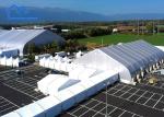 OEM Outdoor Curve Tents Large Event Tents For Swimming Pool Coastal Marquees