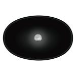 High Glossy Black Tempered Glass Sink Boat Shape Table Top Bathroom Glass Wash