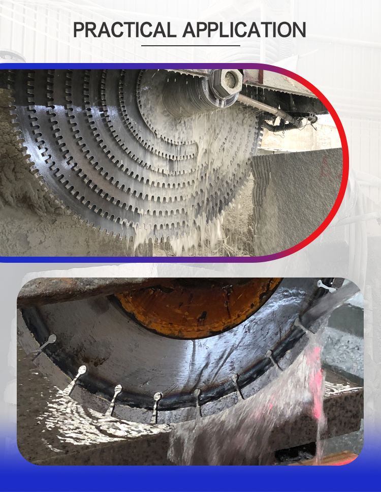 800mm Blade Tip Diamond Segments for Single Blade Limestone Cutter Cutting