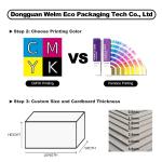 CMYK Printing Foldable Clamshell Burger Box Takeaway Packaging White Cardboard